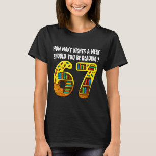 T-shirt Combien de nuits par semaine devriez-vous lire 6-7