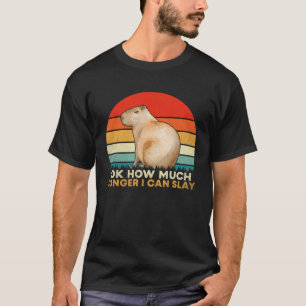 T-shirt Combien de temps je peux Capybara mème sarcastique