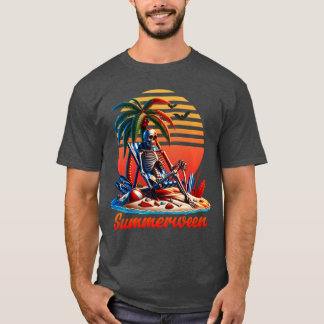 T-shirt Combinaison squelette Summerween d'été pour Hallow