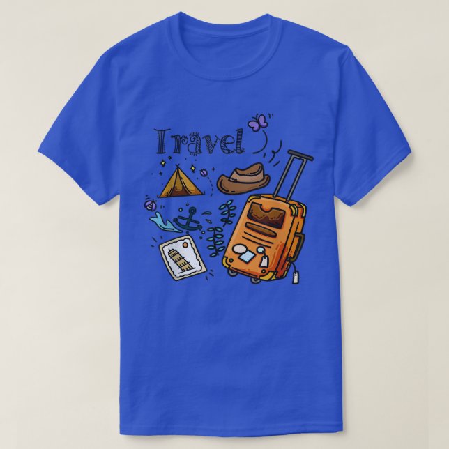 T-shirt Combinaison voyage aventure camping  (Design devant)
