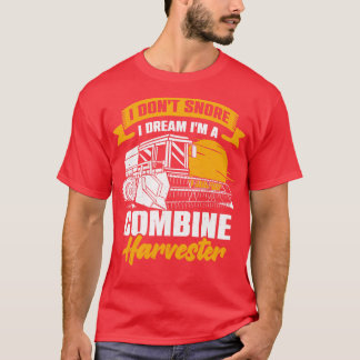 T-shirt Combiner un conducteur de moissonneuse agricole fe