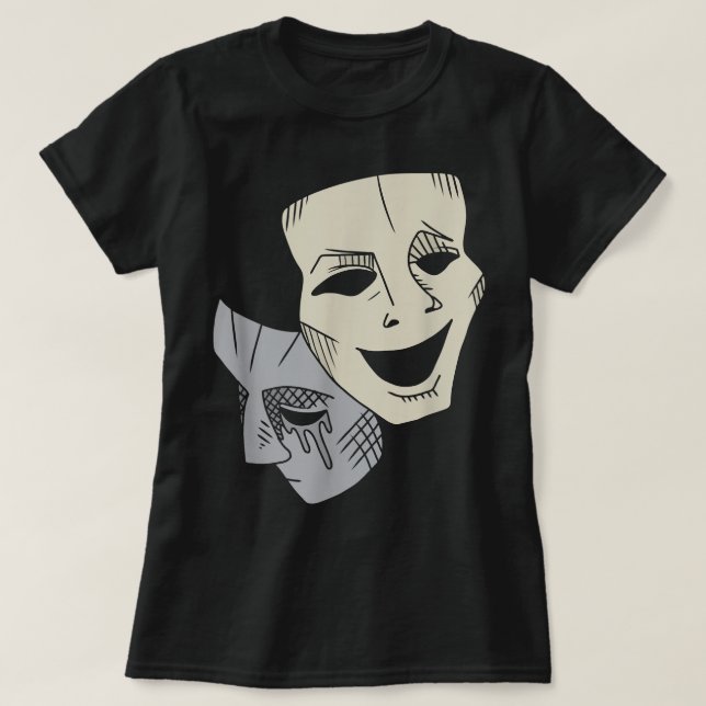T-shirt Comédie Tragédie Masques Théâtre Drama Club Corres (Design devant)