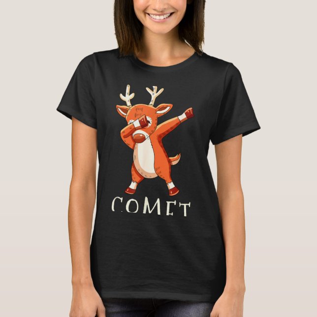 T-shirt Comet Santas Reindeers Family Matching Outfit Chri (Devant)