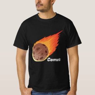 T-shirt Comète incroyable avec feu l Universe Noir