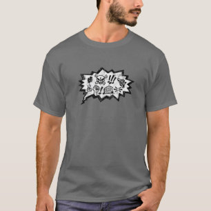 T-shirt Comic Discours Bubble Curses Rip Skull Drôle Sayan