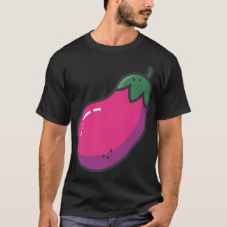 T-shirt Comic Eggplant Couleurs vives Végétariens Végétaux