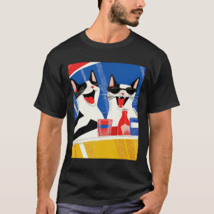 T-shirt Comic Joyful Perfect Cat Duo Profitant Des Vibes É