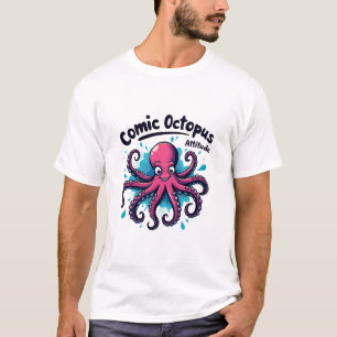 T-shirt Comic Octopus : Attitude amusante et ironique de l