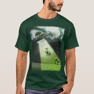 T-shirt Comical UFO Enduction de vache