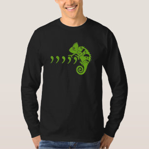 T-shirt Comma Chameleon Funny 80's Musique Lyrics Animaux