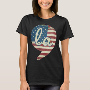 T-shirt Comma La Kamala Harris Flag américain Comma + La