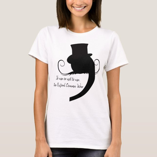 T-shirt Comma Villainous, Oxford Comma Debate (Devant)