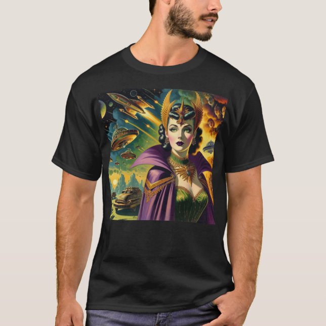 T-shirt Commandant de l'espace rétro  (Devant)