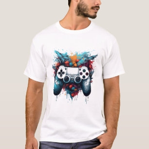 T-shirt Commande de console : contrôleur de jeu