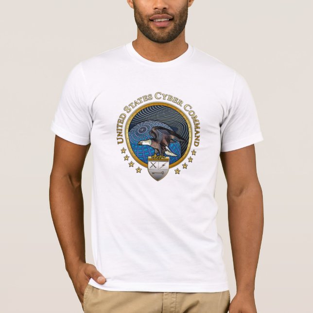 T-shirt Commande de Cyber des USA (Devant)