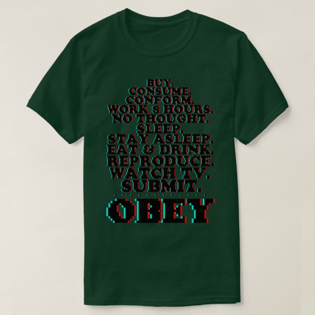T-shirt Commandes en direct OBEY 3D Pixel (Design devant)