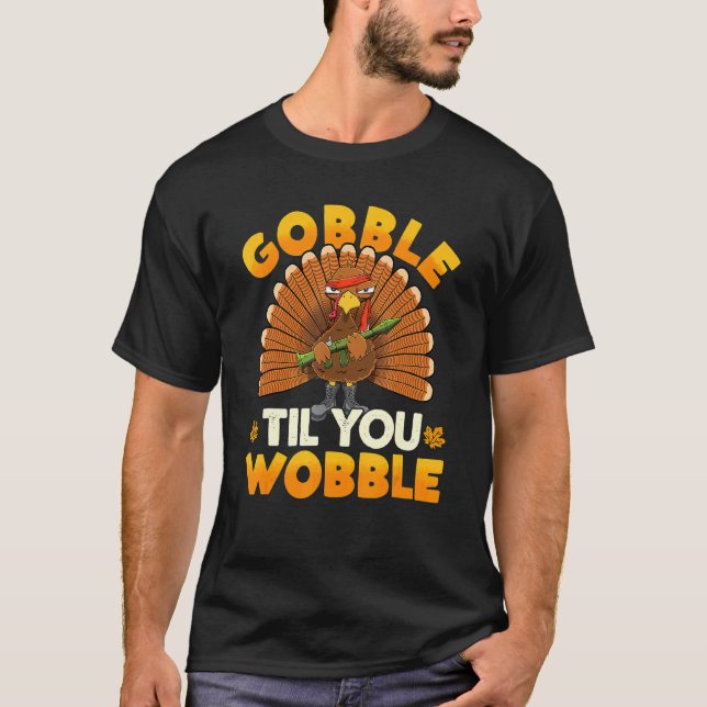 T-shirt Commando Turquie Gobble Jusqu'À Ce Que Vous Tourne (Devant)