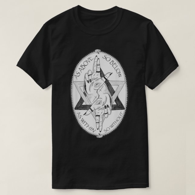 T-shirt Comme Ci-Dessus Ainsi Ci-Dessous Symbole D'Alchimi (Design devant)