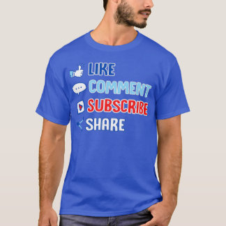T-shirt Comme Commentaire Abonnez Vlogger Streamer Influen