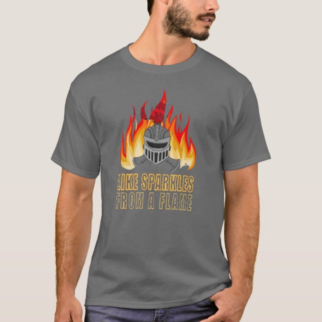 T-shirt comme des étincelles d'une flamme Dirp Knight Clas (Devant)
