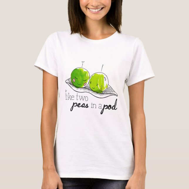 T-shirt Comme deux pois dans une cosse (Devant)