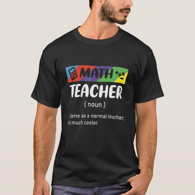 T-shirt Comme Enseignant Normal, Mais Beaucoup De Maths Gl (Devant)