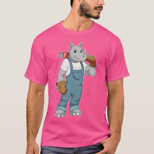 T-shirt comme Handyman avec pinces à pompe à eau
