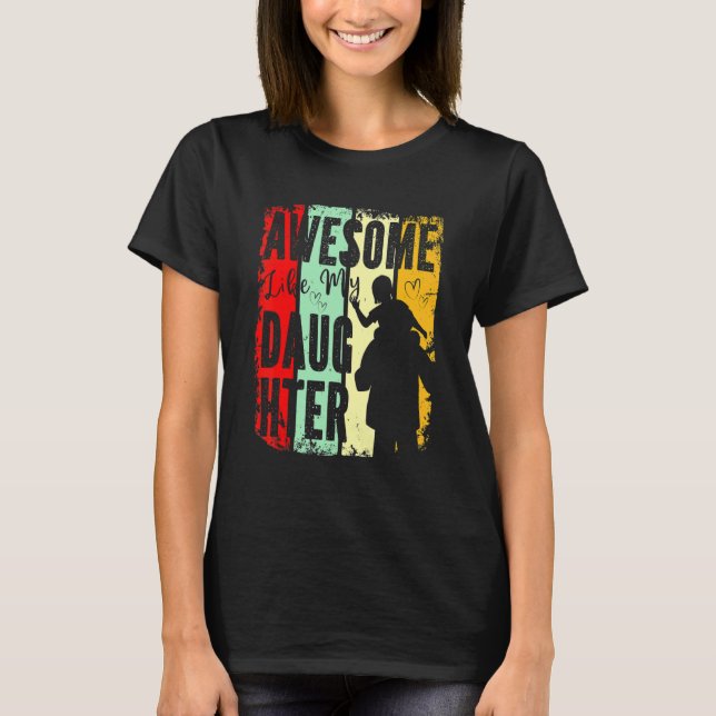 T-shirt Comme Ma Fille Père Jour De La Fille (Devant)