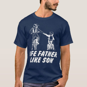 T-shirt Comme Père Comme Son Dirt Bike Riding Motocross