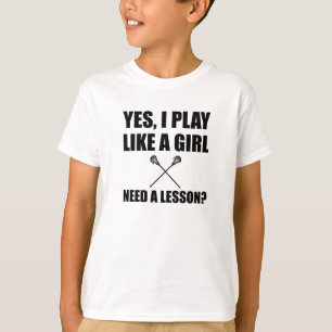 T-shirt Comme une lacrosse de fille
