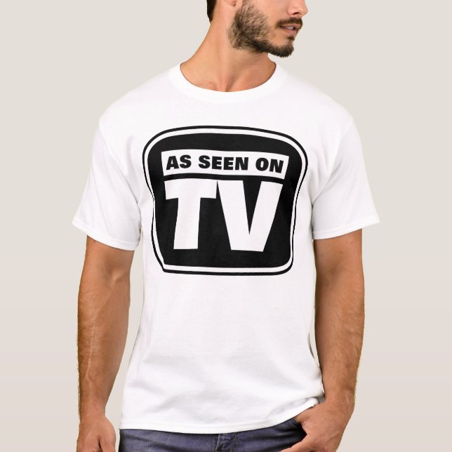 T-shirt Comme vu à la télévision - noir et blanc (Devant)