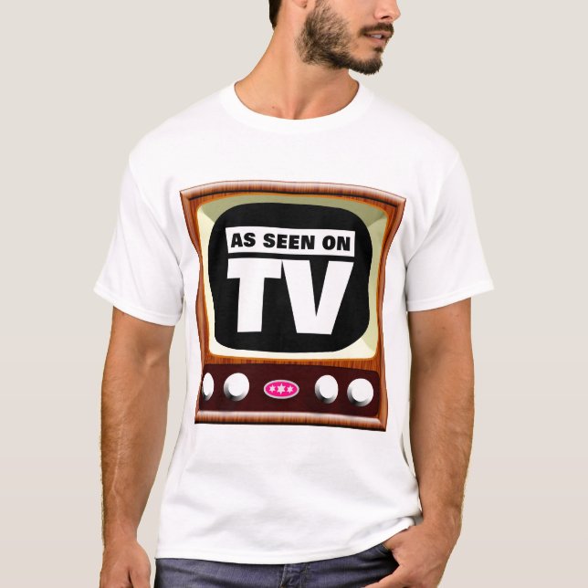 T-shirt Comme vu à la télévision - Retro TV - Customisé (Devant)