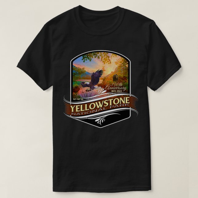 T-shirt Commème du 150e anniversaire du parc national Yell (Design devant)