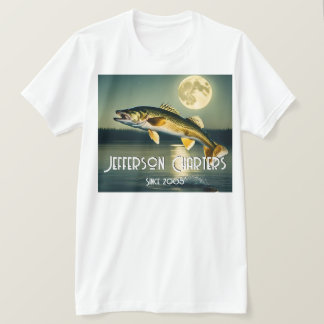 T-shirt commémoratif Walleye Pike, Water and Moon