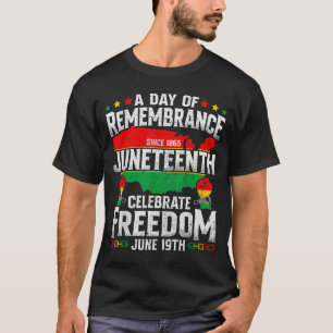 T-shirt Commémoration célébrer liberté juneteenth noir