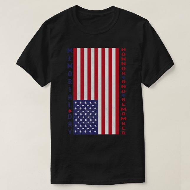 T-shirt commémoration jour honneur et souvenir de l'amériq (Design devant)