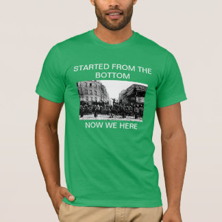 T-shirt Commencé à partir de la chemise inférieure de
