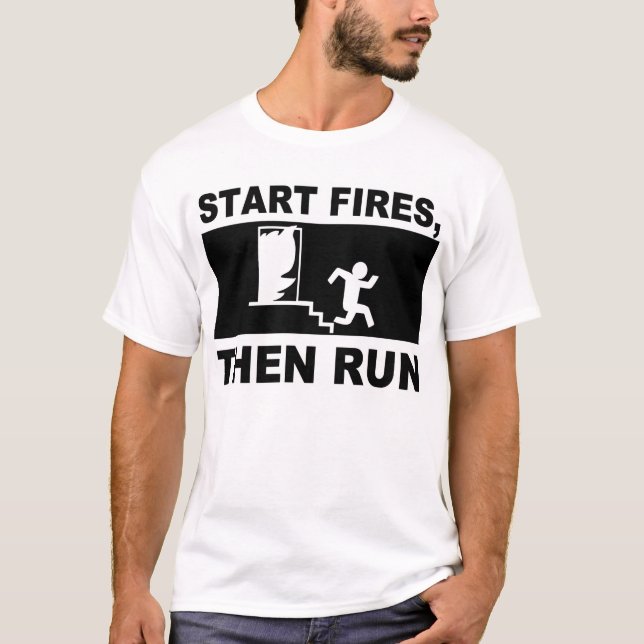 T-shirt Commencez les feux, puis la course (Devant)
