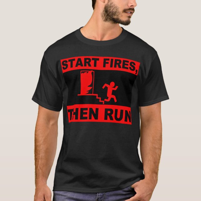 T-shirt commencez les feux puis la course (Devant)