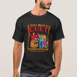 T-shirt Commençons un culte Satanique Vintage Horreur Edg