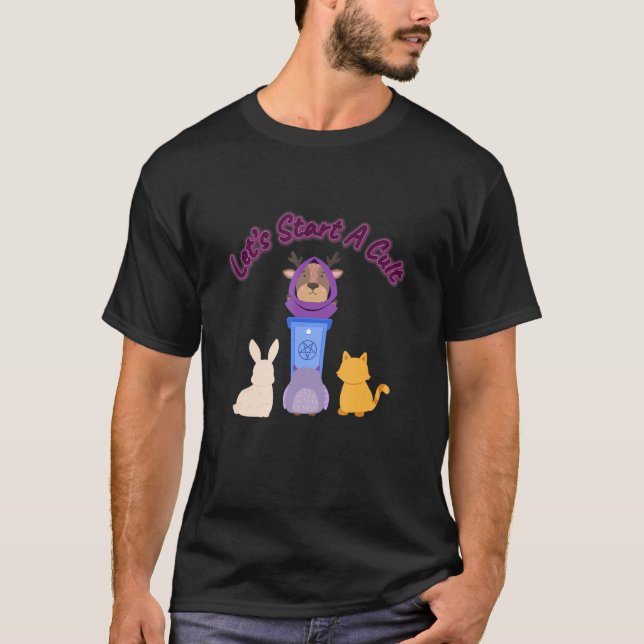 T-shirt Commençons un sarcasme culte (Devant)
