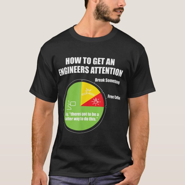 T-shirt Comment attirer l'attention d'un ingénieur (Devant)