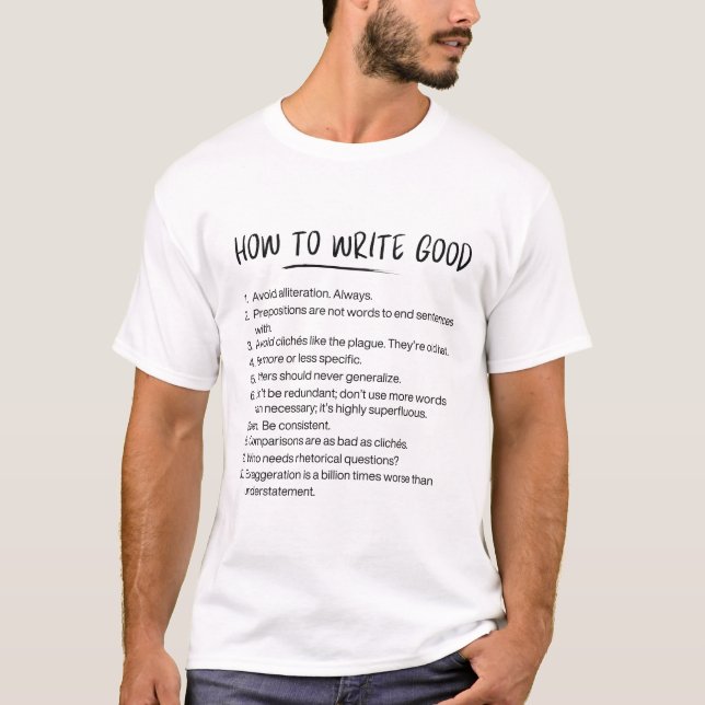 T-shirt Comment écrire correctement (Devant)