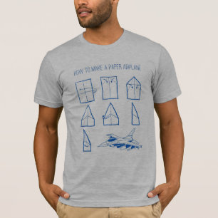T-shirt Comment faire un papier avion graphique Tee