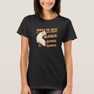 T-shirt Comment Gagner Mon Coeur Lama Pako Alpaca Alpaca