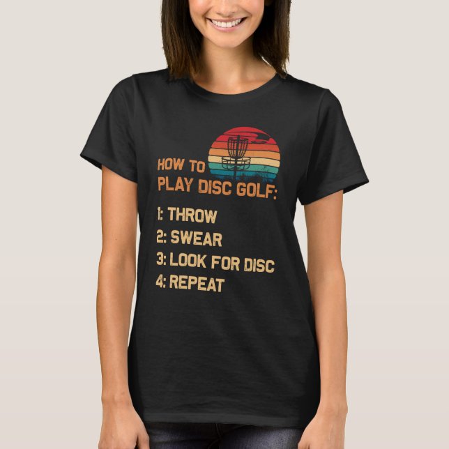 T-shirt Comment jouer Disc Golf Disque Golf Golf Lecteur (Devant)