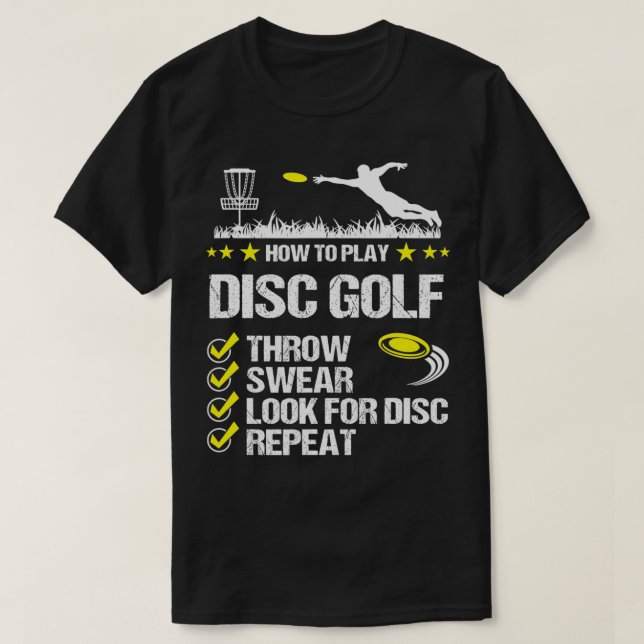 T-shirt Comment jouer Disc Golf Frisbee Disc Golfer Humour (Design devant)