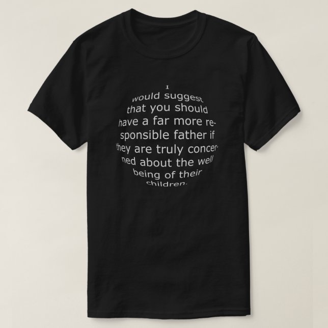 T-shirt Comment la Maison Blanche justifie (Design devant)