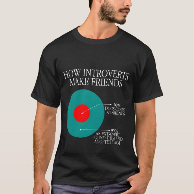 T-shirt Comment les introvertis font des amis (Devant)