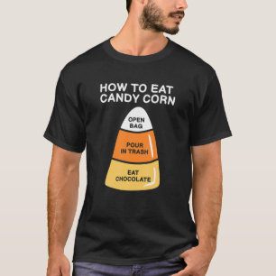 T-shirt Comment Manger Bonbons Corn Amusant Enfants Adulte